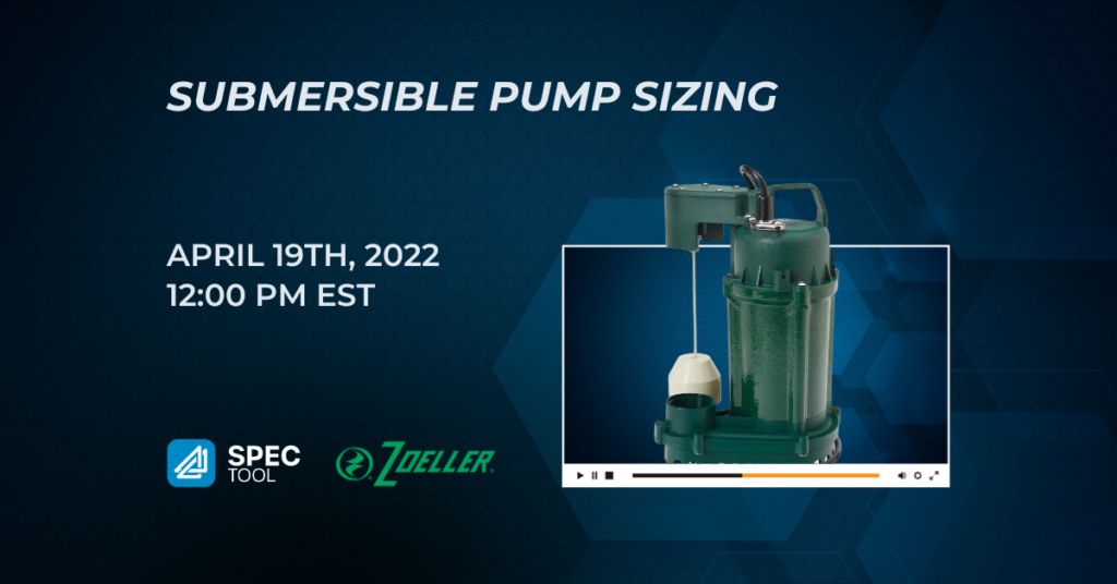 Zoeller Submersible Pump Sizing inar ATS SpecTool