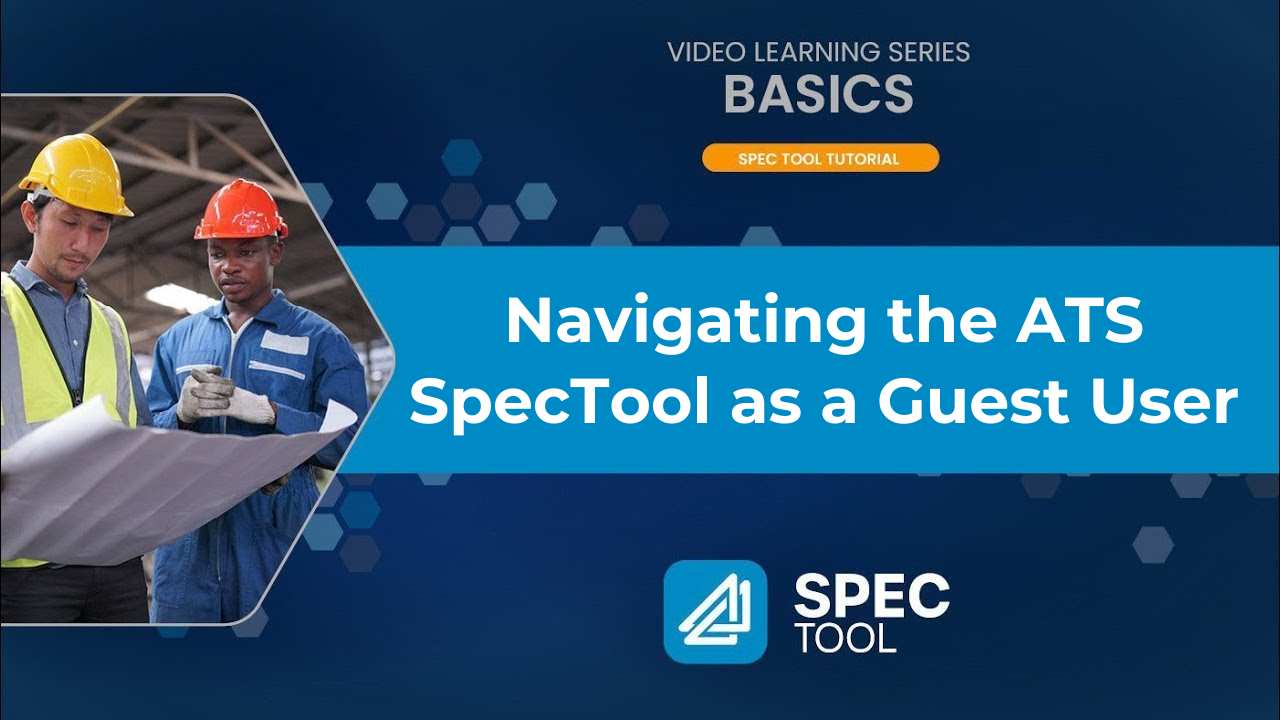 Navigating the ATS SpecTool as a Guest User