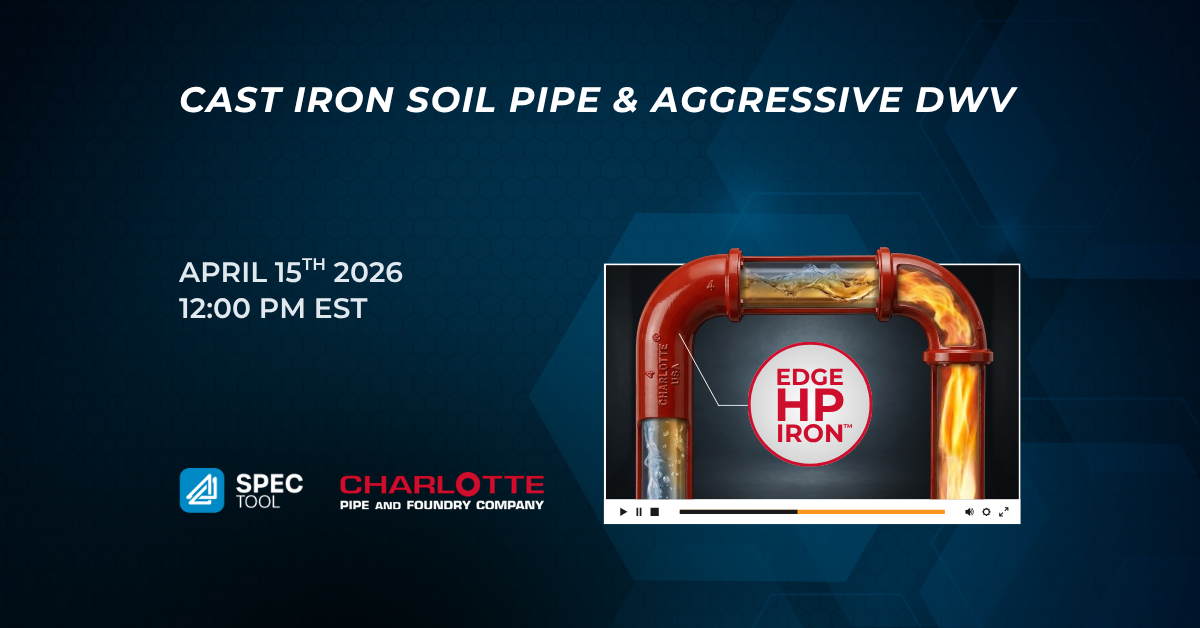 Cast Iron Soil Pipe & Aggressive DWV with Charlotte Pipe