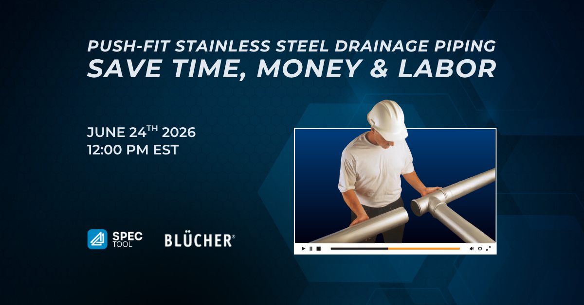 Push-Fit Stainless Steel Drainage Piping: Save Time, Money & Labor with BLÜCHER