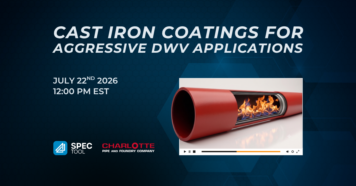 Cast Iron Coatings for Aggressive DWV Applications with Charlotte Pipe